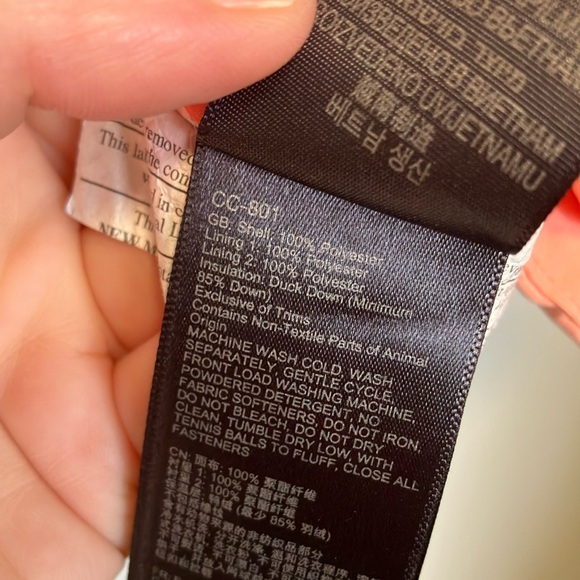 Marmot Kids Vibrant Red and Peach Coral Puffer Jacket - Picture 8 of 9